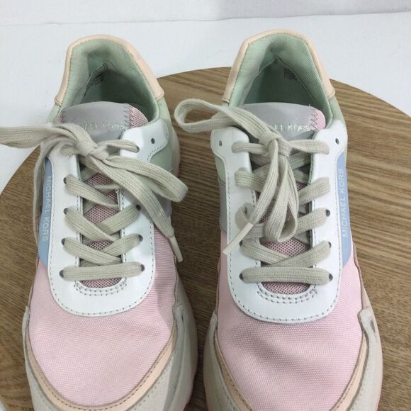 Michael Kors Womens Monroe Trainer Bae Canvas Suede Sneaker Shoes Multi Size 6.5 - Picture 9 of 15